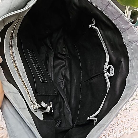 Rebecca Minkoff Collection Crocodile Embossed Suede Hobo Bag EUC - Picture 10 of 11